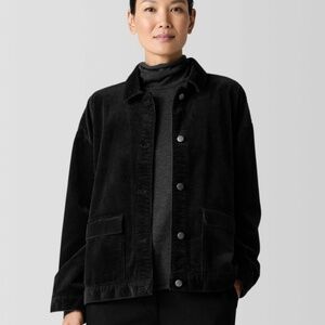 Eileen Fisher med black organic cotton new cord jacket- never worn